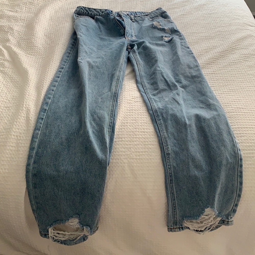 Wide leg denim